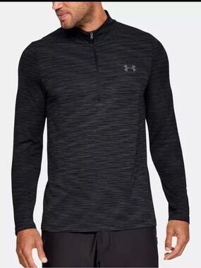 Under Armour Men’s Black Heather Quarter-Zip Pullover